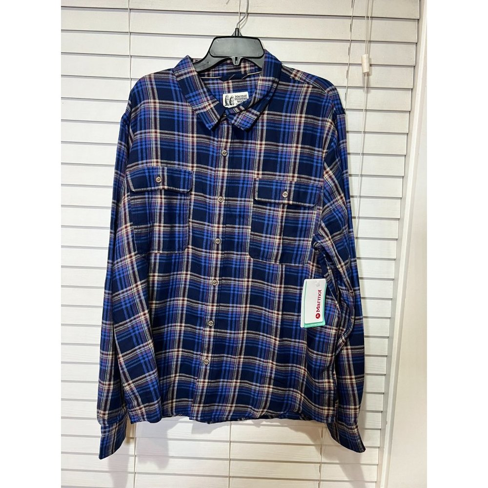 Marmot Bayview Flannel Long Sleeve Button Up - NWT - Size XXL
